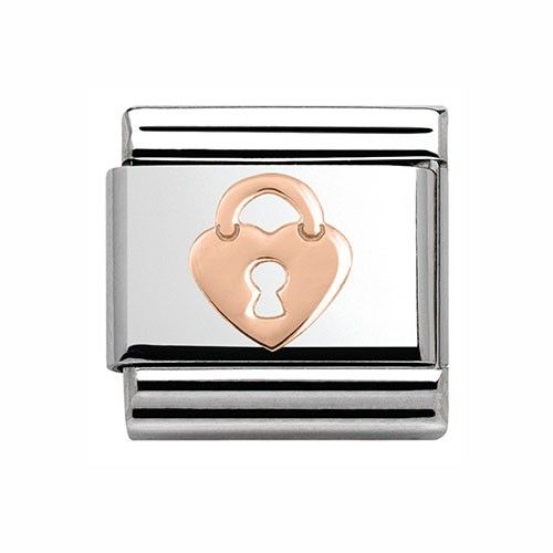 Nomination Classic Rose Gold Heart Padlock