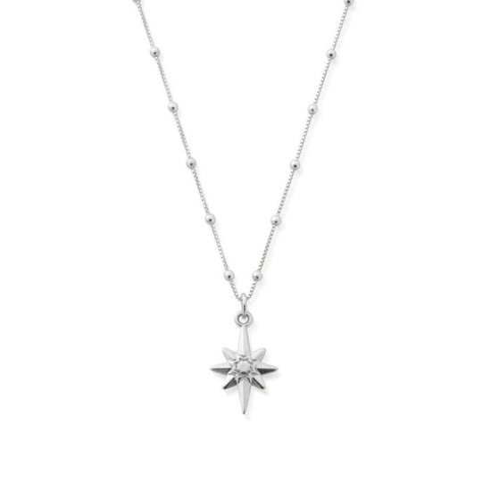 ChloBo Silver Bobble Chain Lucky Star Necklace