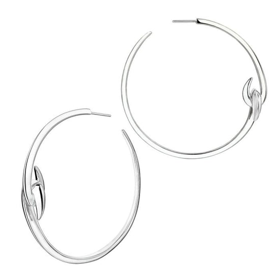 Shaun Leane Silver Large Hook Hoop Earrings