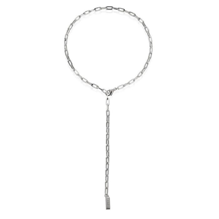 ChloBo Couture Silver Mini Link Lariat Necklace