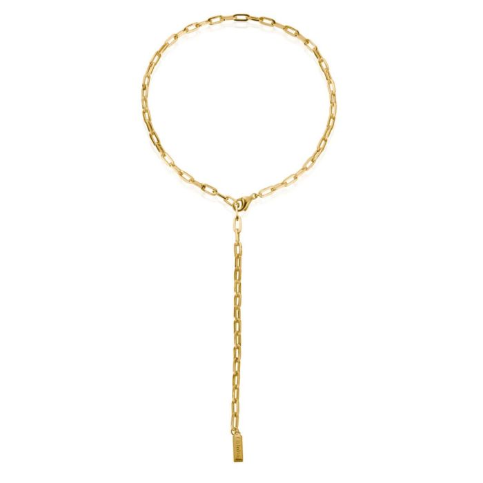 ChloBo Couture Gold Mini Link Lariat Necklace