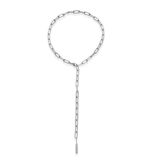ChloBo Couture Silver Medium Link Lariat Necklace