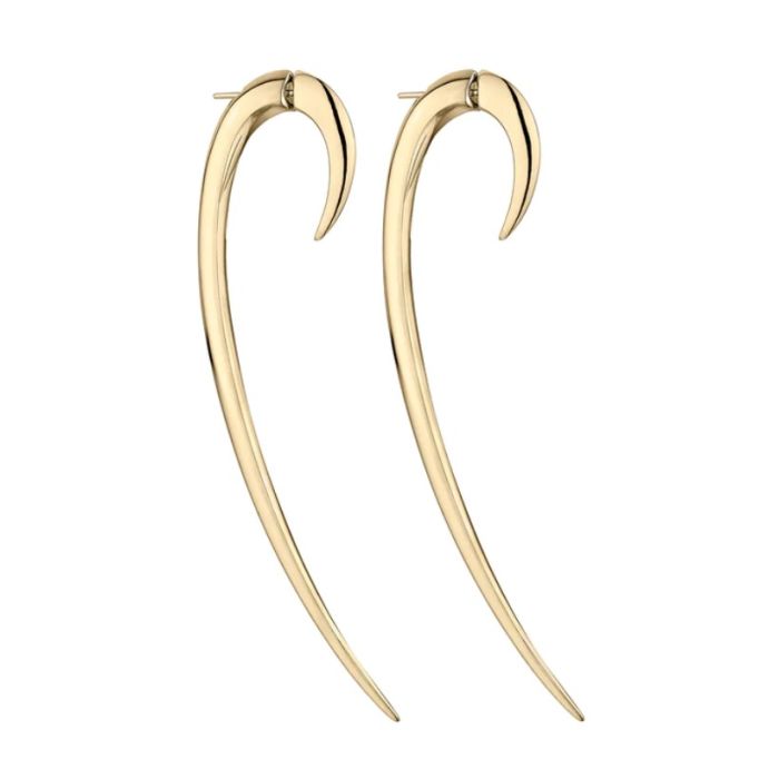 Load image into Gallery viewer, Shaun Leane Hook  Gold Tone Size 3 Earrings
