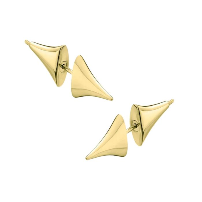 Shaun Leane Rose Thorn Bar Earrings Gold