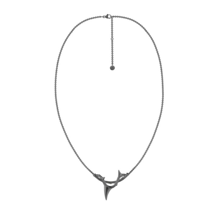 Shaun Leane Rose Thorn  Silver Black Rhodium Branch Pendant