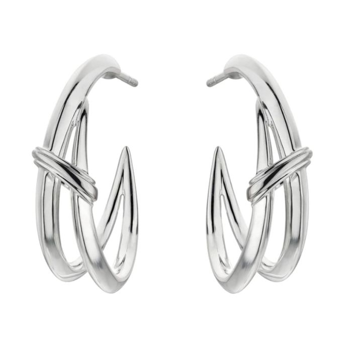 Shaun Leane  Silver  Sabre Deco Twist Hoops