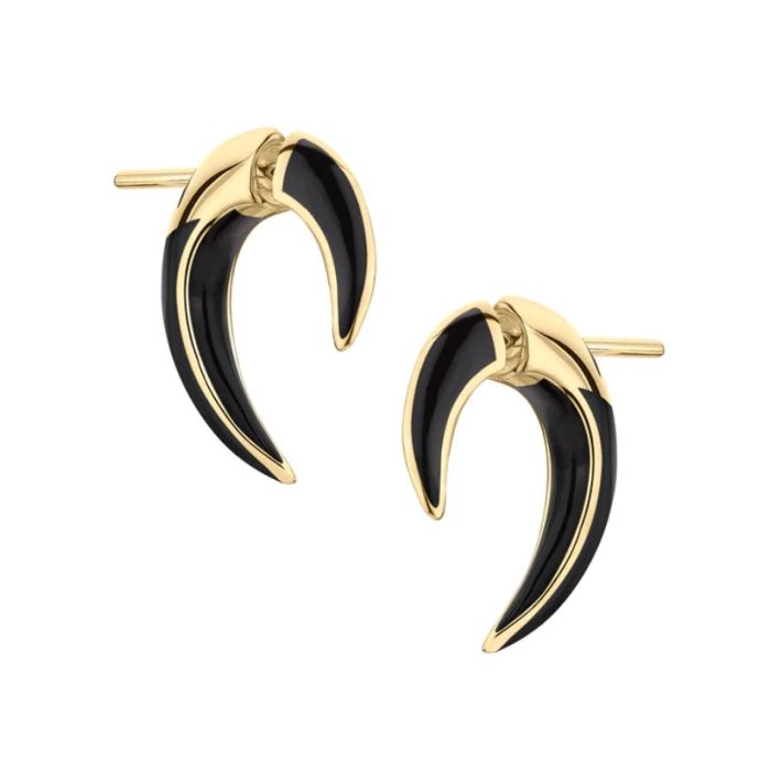 Shaun Leane Sabre Deco Talon Earrings Black/Gold