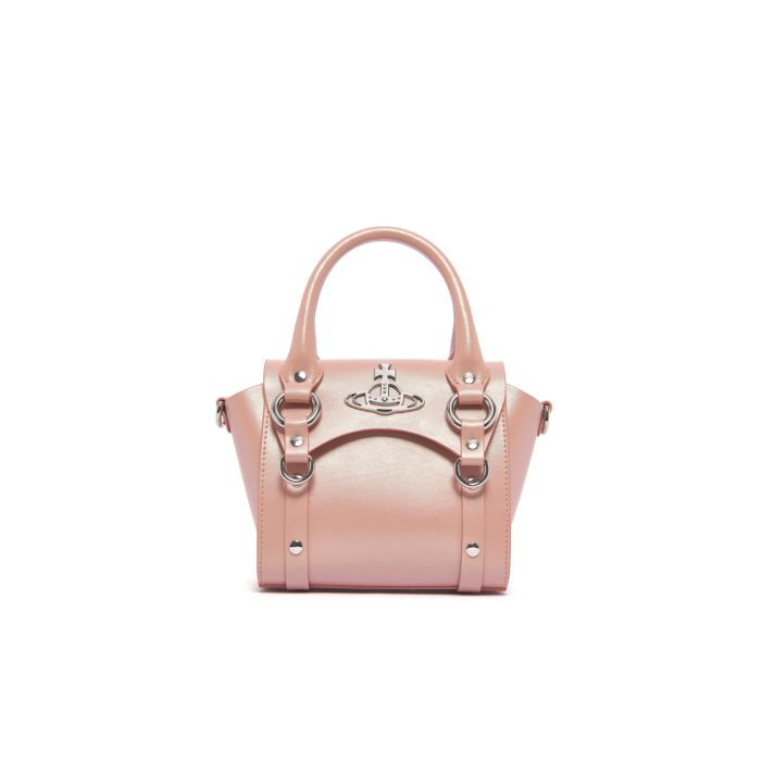 Vivienne Westwood Betty Mini Handbag with Chain in Pearlised Pink
