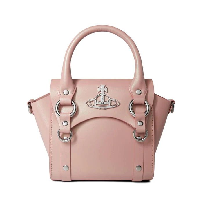 Vivienne Westwood Betty Small Handbag in Pink Pearlised Leather
