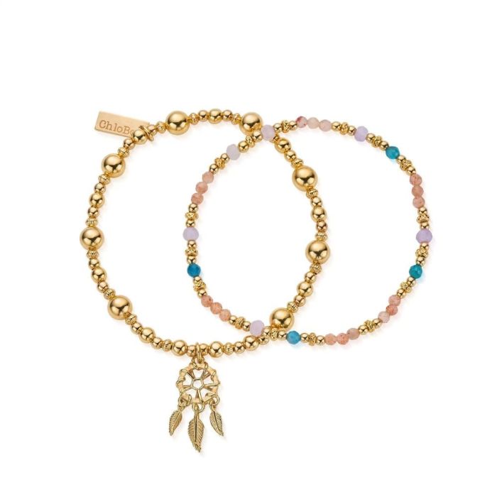 ChloBo Gold Dusky Dreams Set Of 2 Bracelets