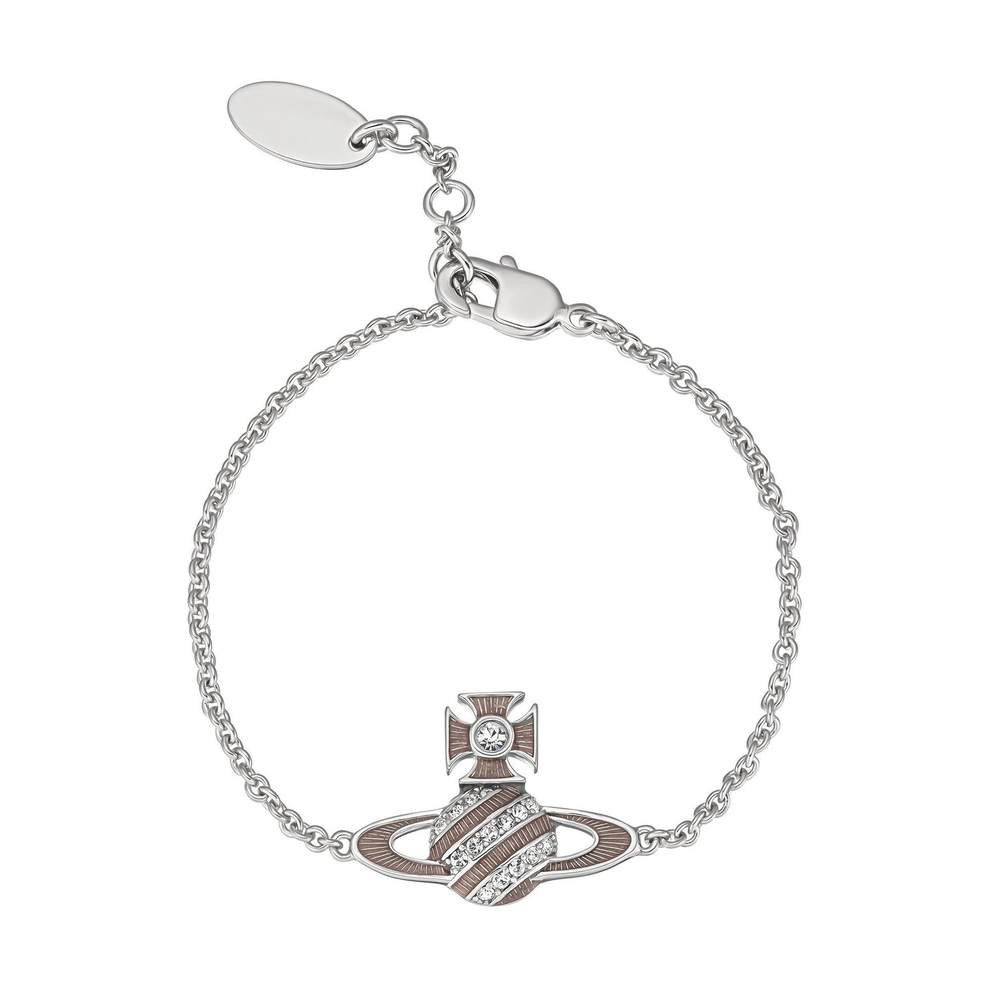 Vivienne Westwood Assita Bas Relief Bracelet Platinum Tone