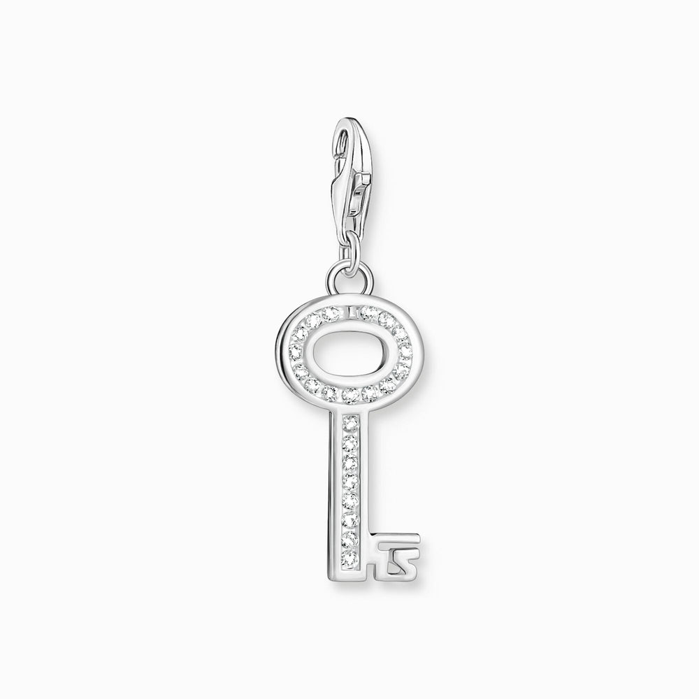 Thomas Sabo Zirconia & Sterling Silver Key Pendant Charm