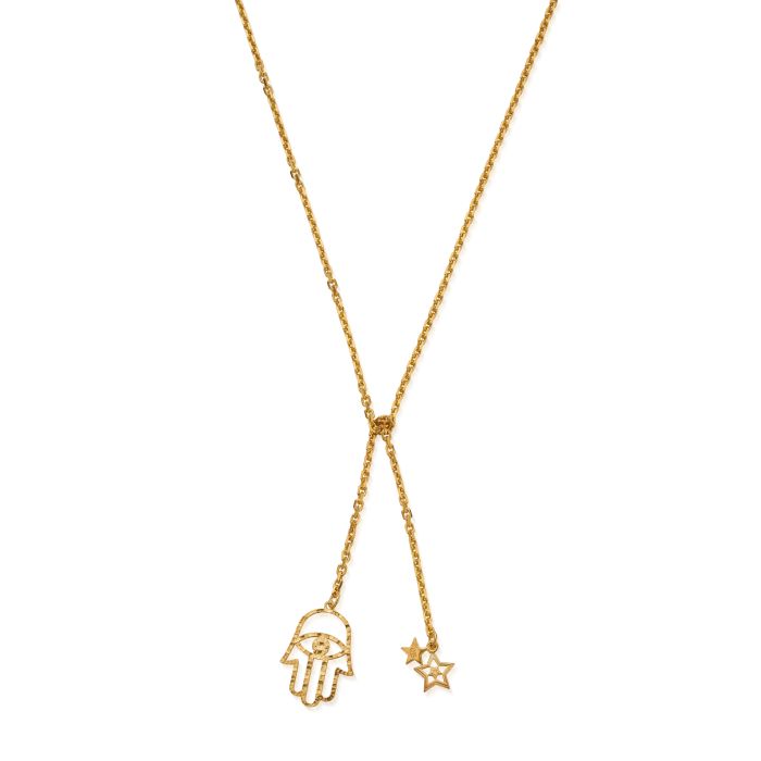 ChloBo Gold Hand Of Happiness Knot Necklace