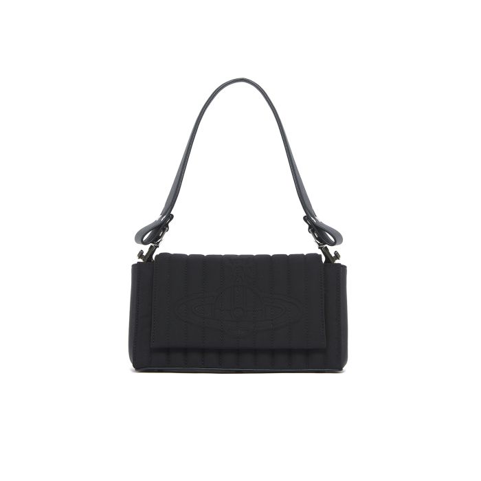 Vivienne Westwood Hazel Quilted Medium Handbag in Black