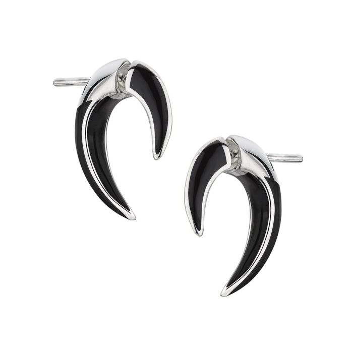 Shaun Leane Sabre Deco Talon Earrings Silver/Black