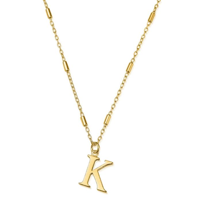 Load image into Gallery viewer, ChloBo Gold Iconic Initial Necklace - K

