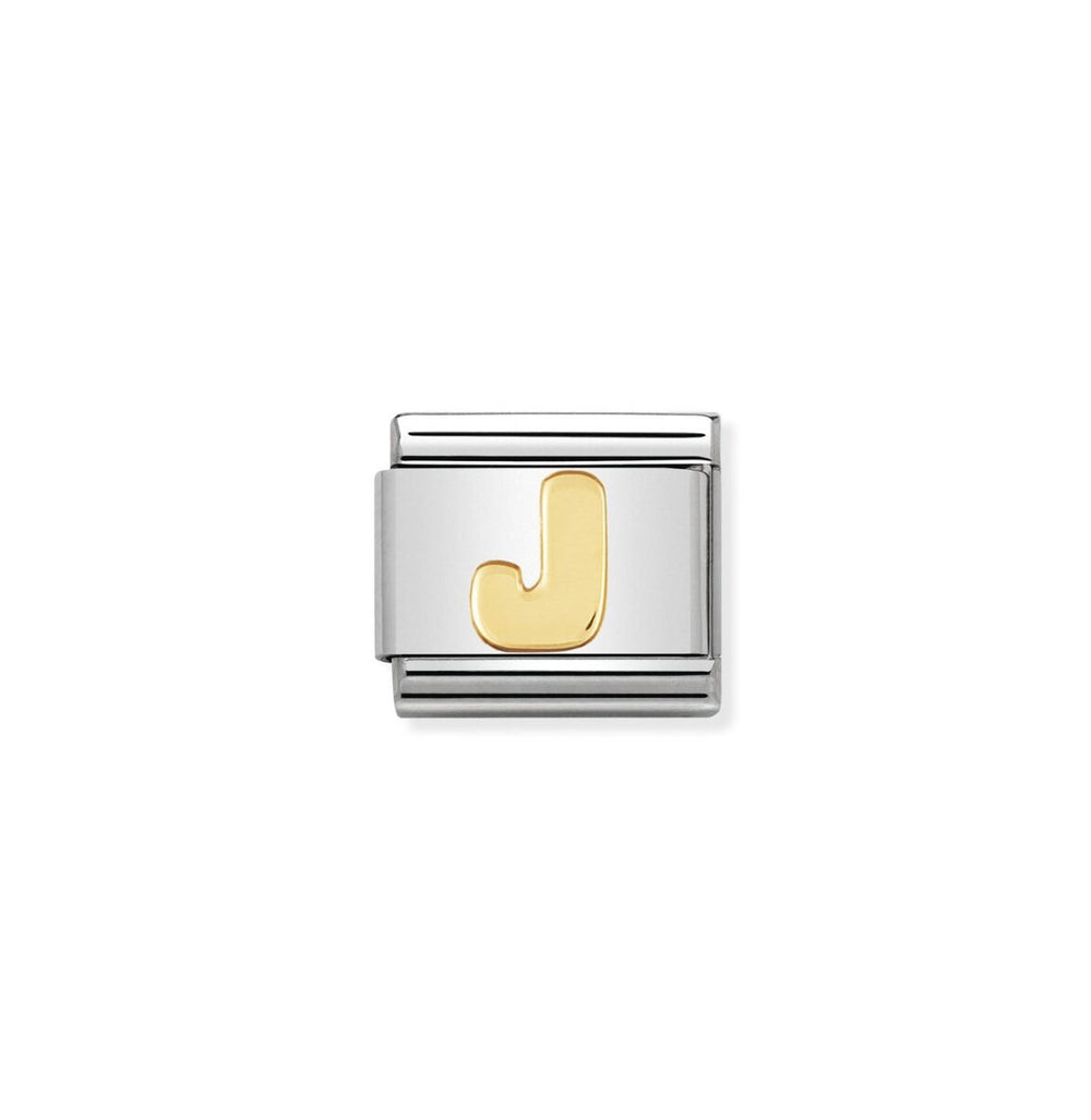 Nomination Classic Link with Letter 'J' in Yellow Gold Tone 030101/10