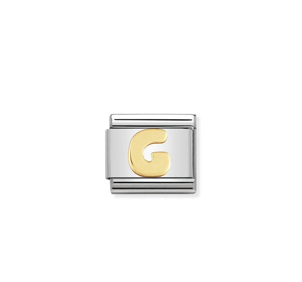 Nomination Classic Link with Letter 'G' in Yellow Gold Tone 030101/07