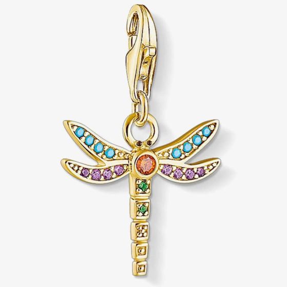 
                      
                        Thomas Sabo Gold Plated Multi-Stone Dragonfly Pendant Charm
                      
                    