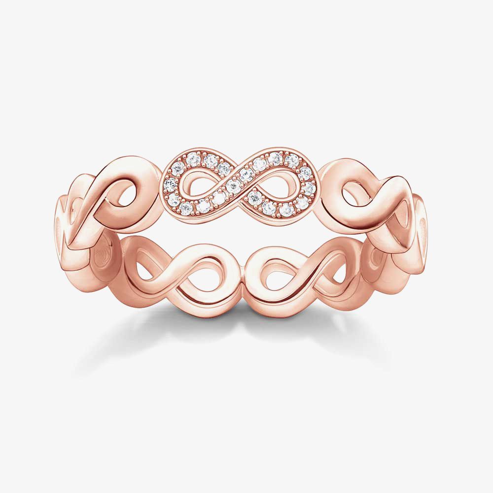 Thomas Sabo Diamond Rose Gold Infinity Ring