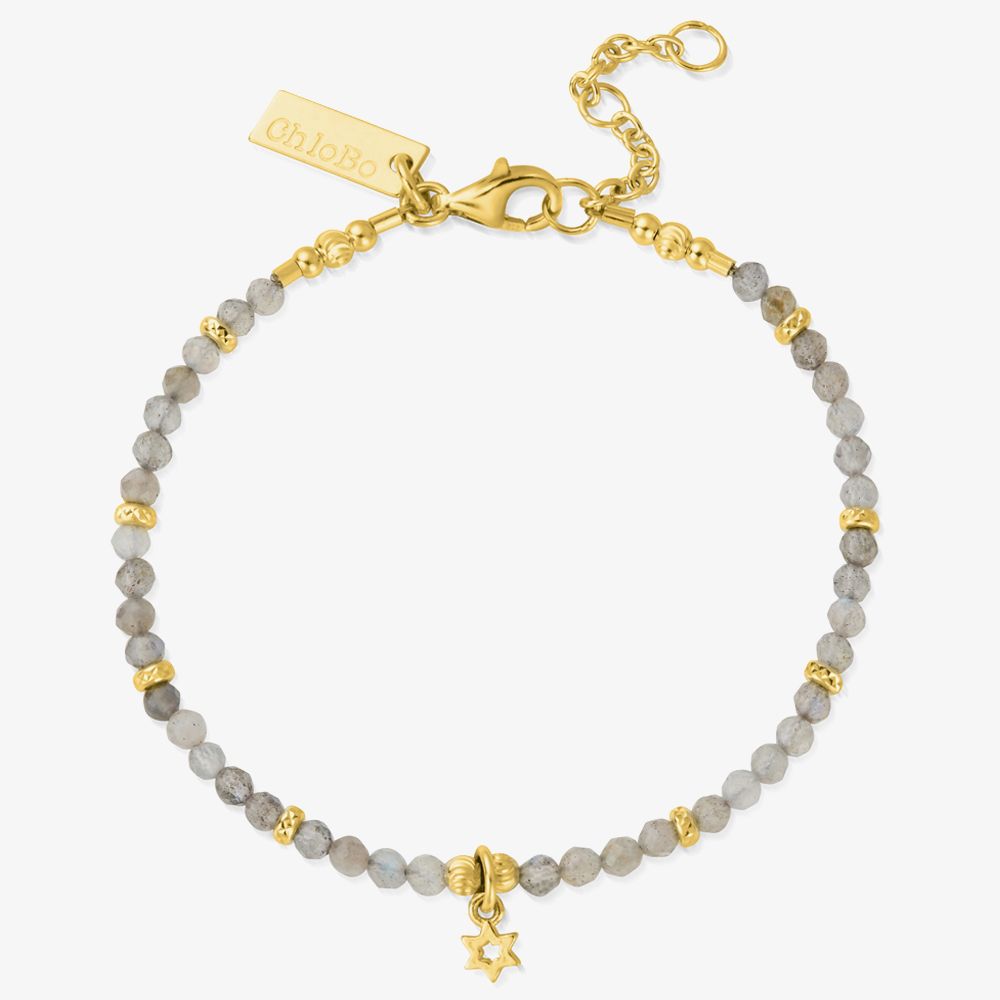 Chlobo Star Ruler Gold Tone & Labradorite Beaded Bracelet