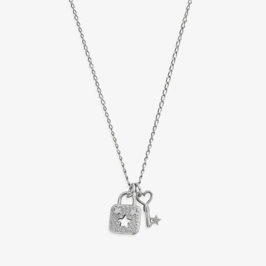 
                      
                        Chlobo Unlock Magic Lock and Key Silver Necklace
                      
                    