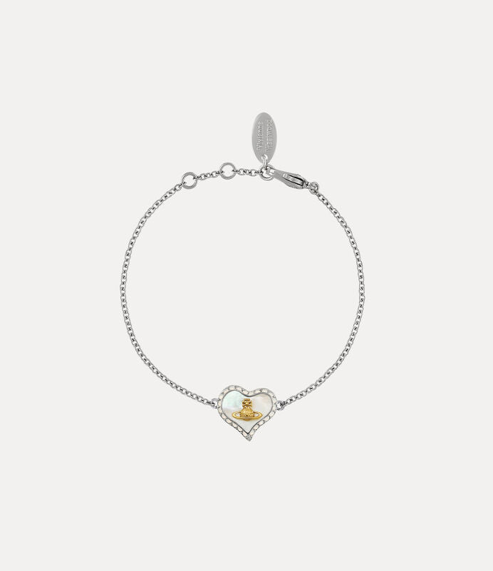 Vivienne Westwood Petra Bracelet Platinum Tone, Gold, White Pearl & White Opal