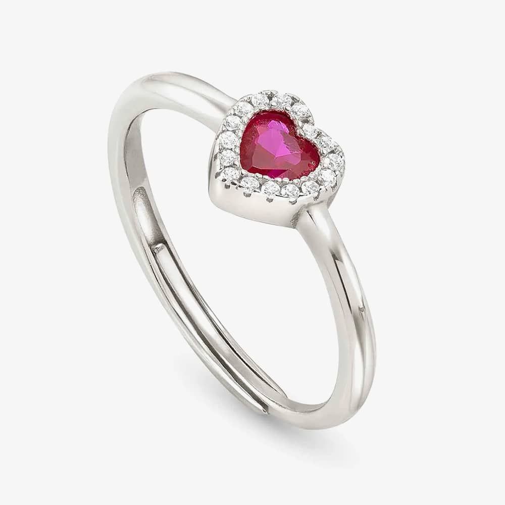 Nomination All My Love Silver Red CZ Heart Ring
