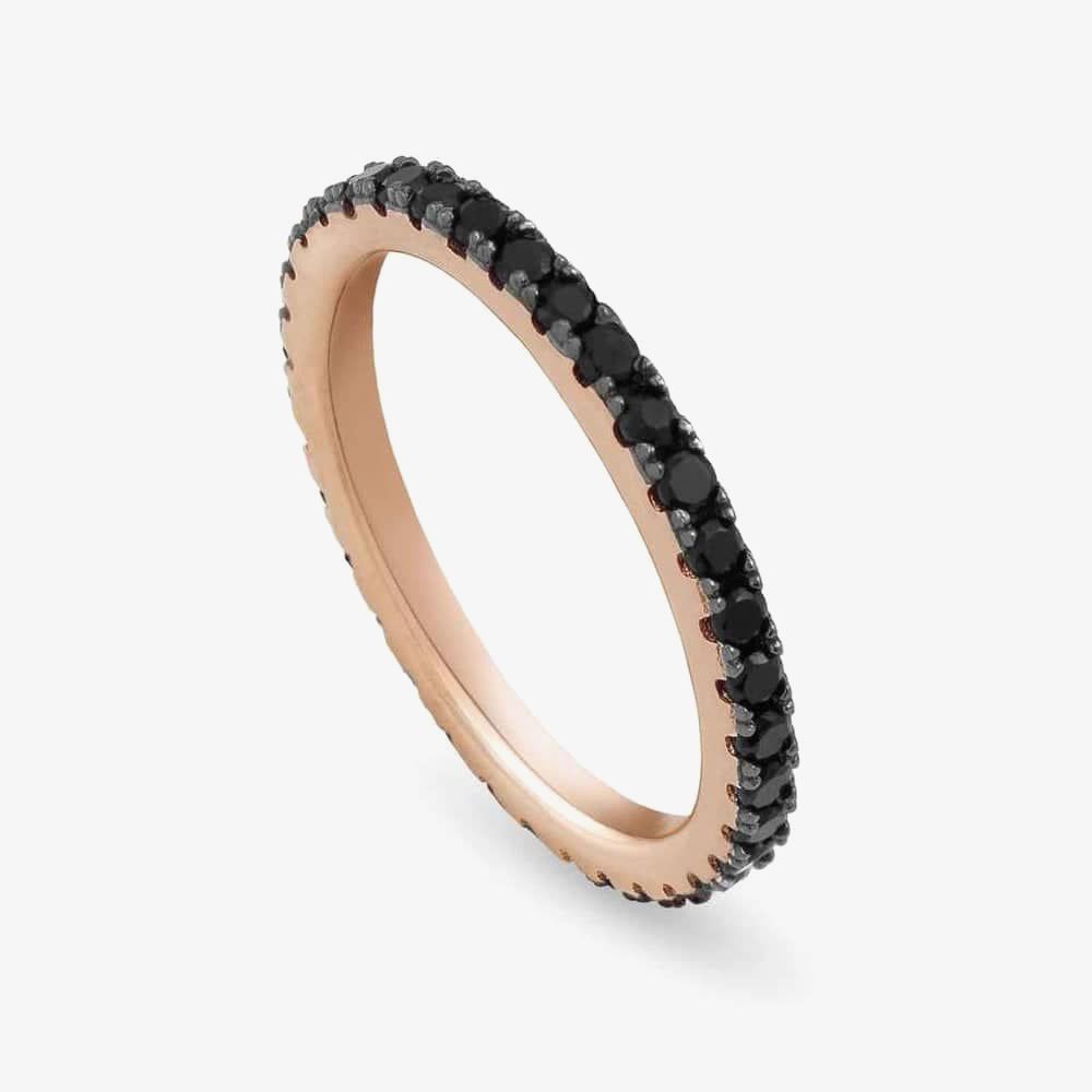 Nomination Easychic Rose Gold Plated & Black Cubic Zirconia Full Eternity Ring