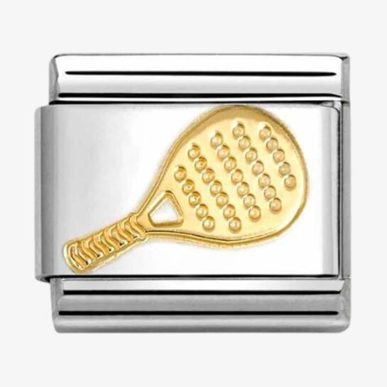 Nomination Classic Gold Tennis Racket Charm