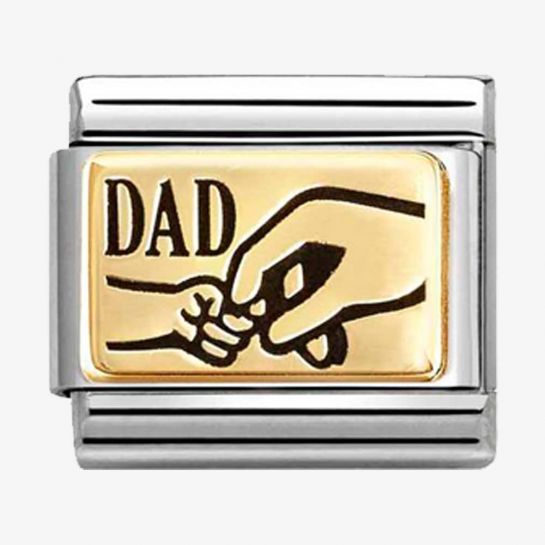 Nomination Classic Gold Dad Holding Hands Charm