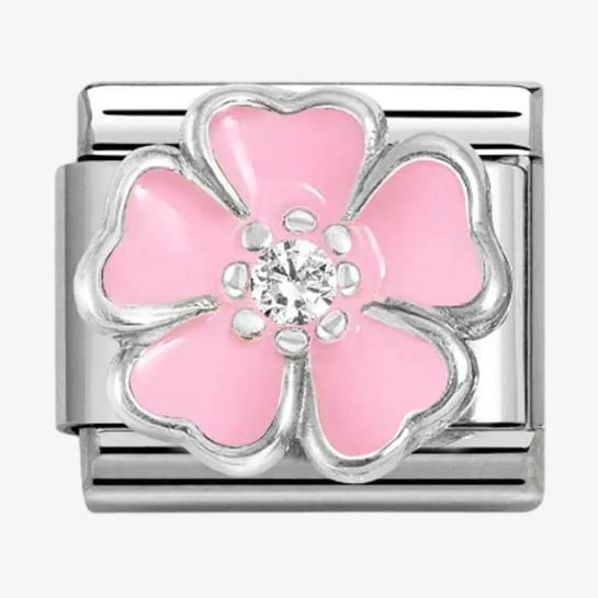 Nomination Classic Pink Flower Charm