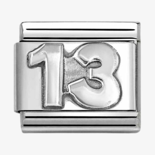 Nomination CLASSIC Silvershine Silver Number 13 Charm