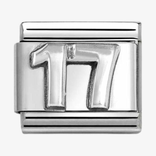 CLASSIC Silvershine Silver Number 17 Charm