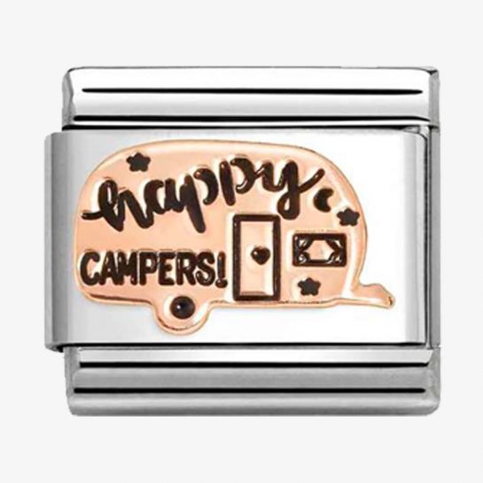 Nomination CLASSIC Rose Gold Happy Campers Caravan Charm