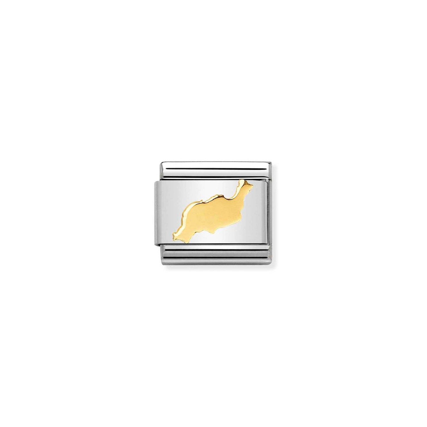 Nomination Classic Link with Lanzarote Island in Yellow Gold Tone
