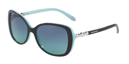 Tiffany & Co. Women's Blue & Black with Blue tint Sunglasses