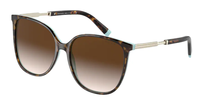 Tiffany & Co. Women's Black with Bronze Tint Sunglasses