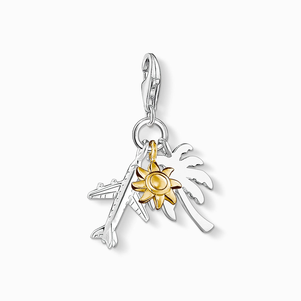 Thomas Sabo Charm pendant Palm Tree, Sun, Plane