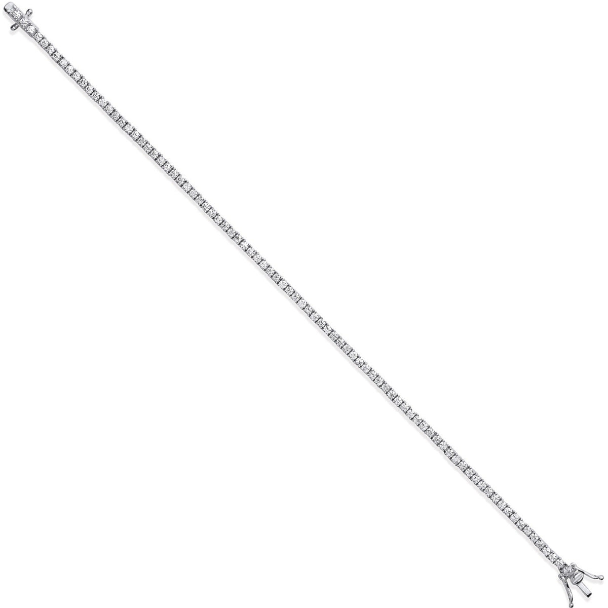 Coe & Co Silver High Cz Setting 2.6mm Tennis Bracelet