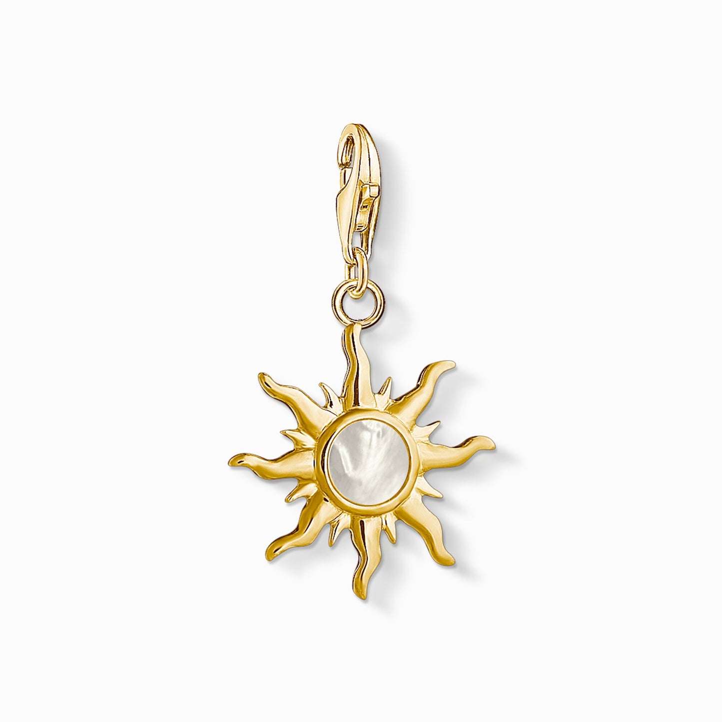 Sun With Mother-of-Pearl Stone Pendant Charm