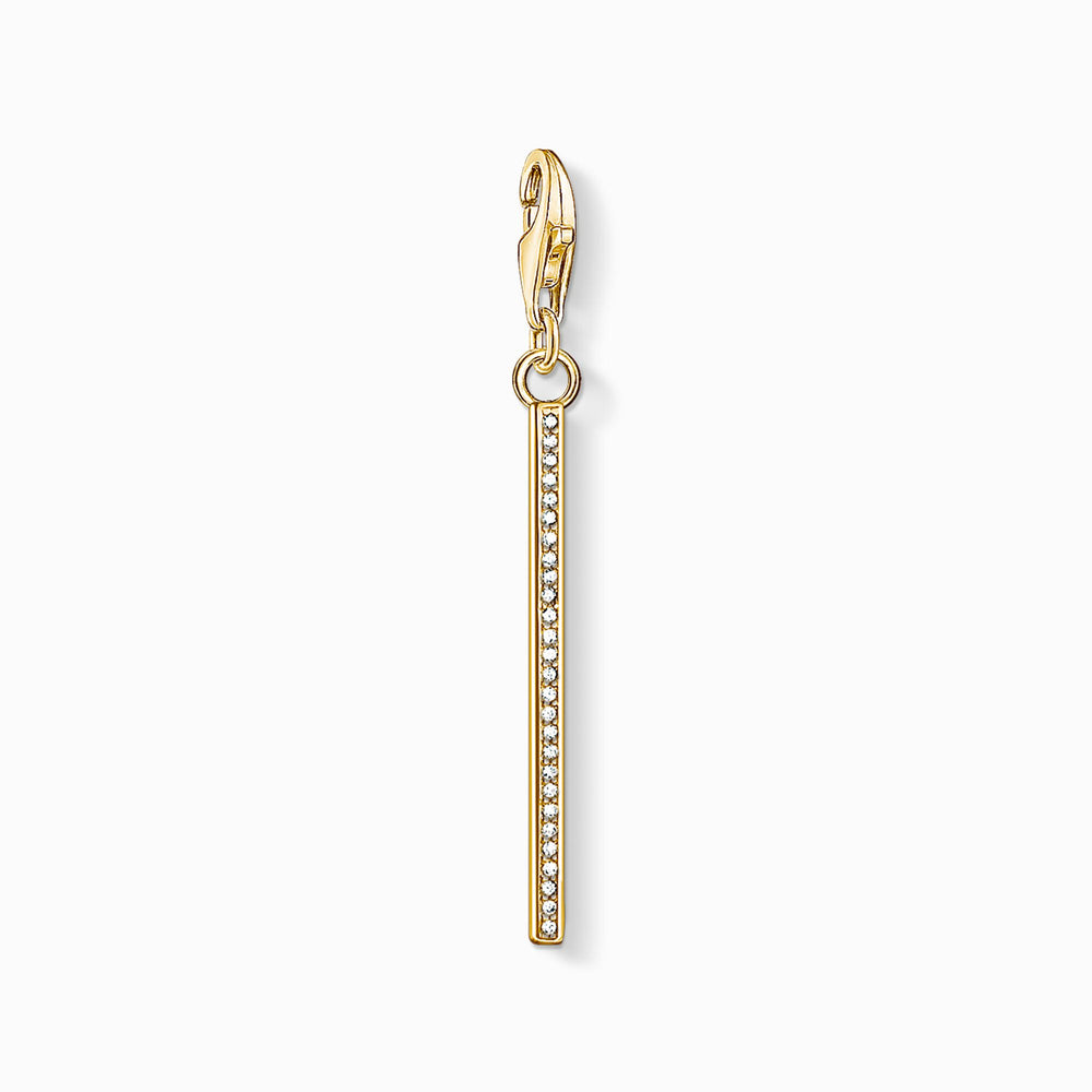 Thomas Sabo Gold Vertical Bar Pendant Charm