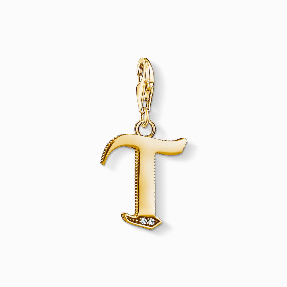 Thomas Sabo Letter T Gold Pendant Charm