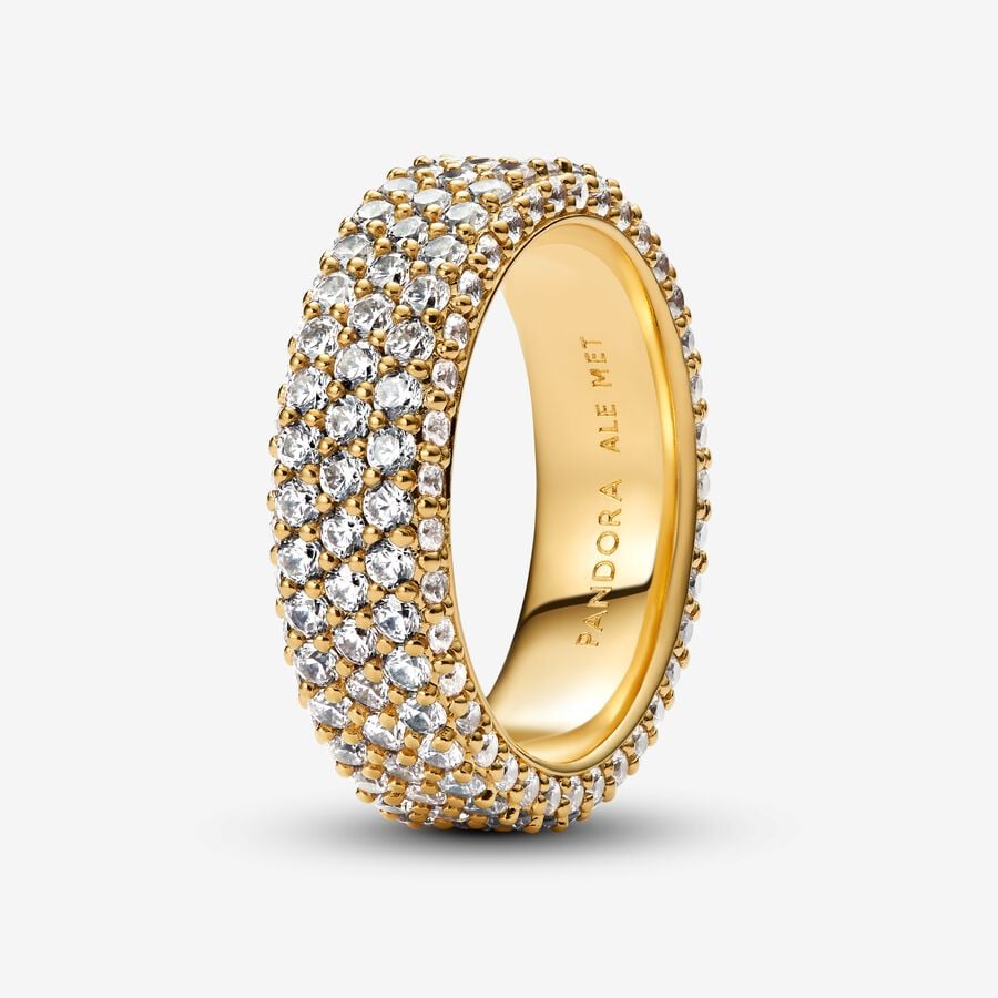 Timless Gold Rings Pandora Timeless Pavé Triple-row Ring – Coe & Co. Stores