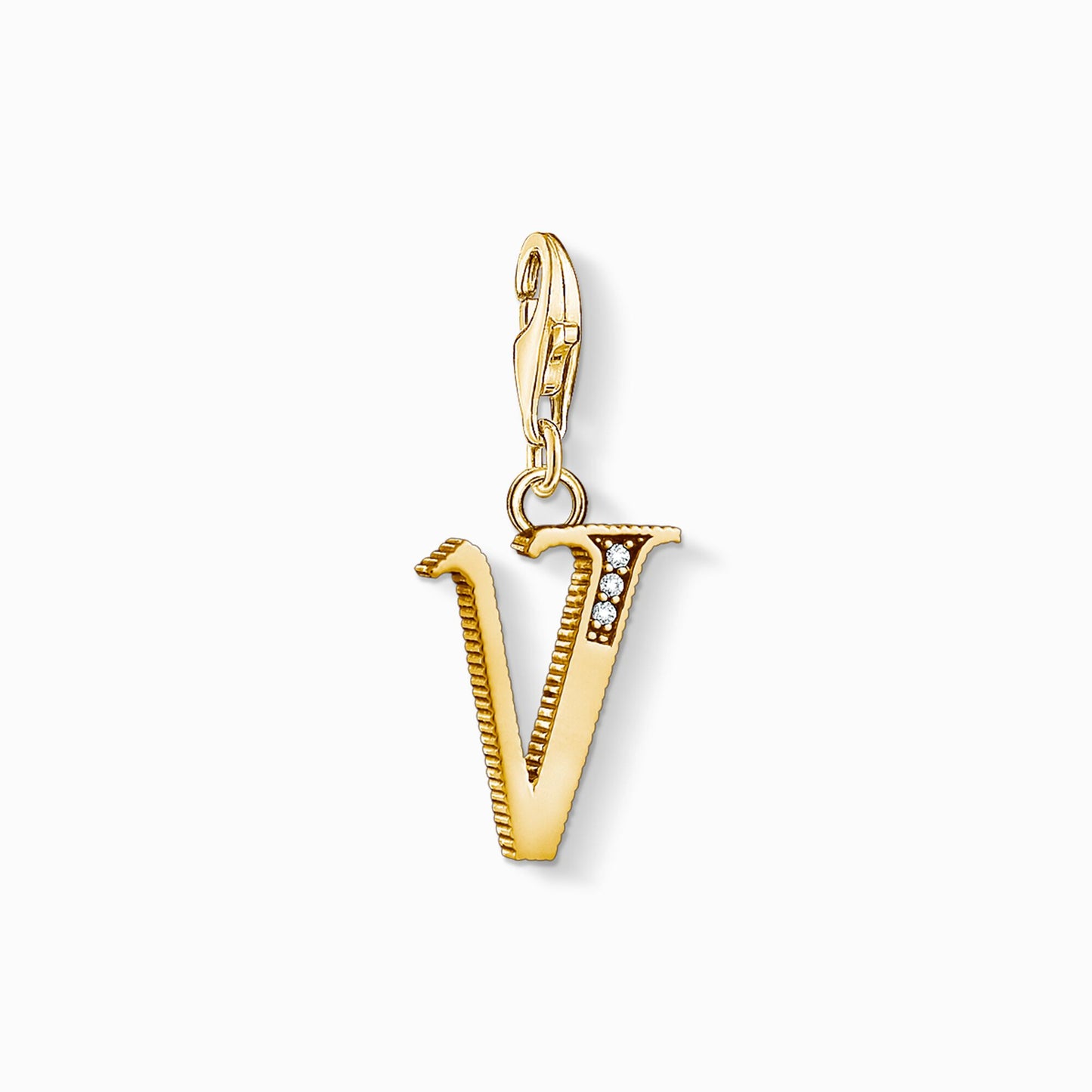 Thomas Sabo Gold Letter v Pendant Charm