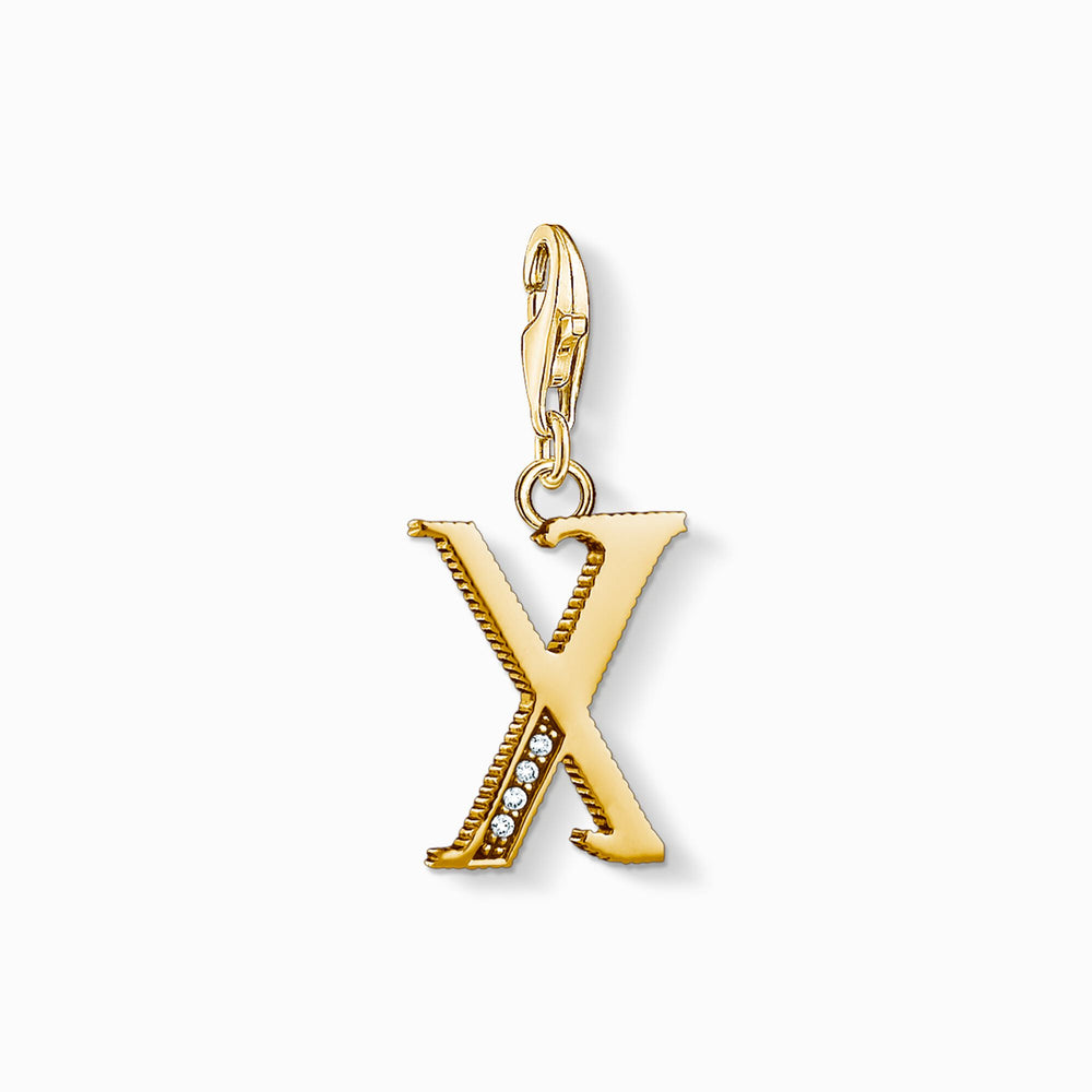 Thomas Sabo Gold Letter x Pendant Charm