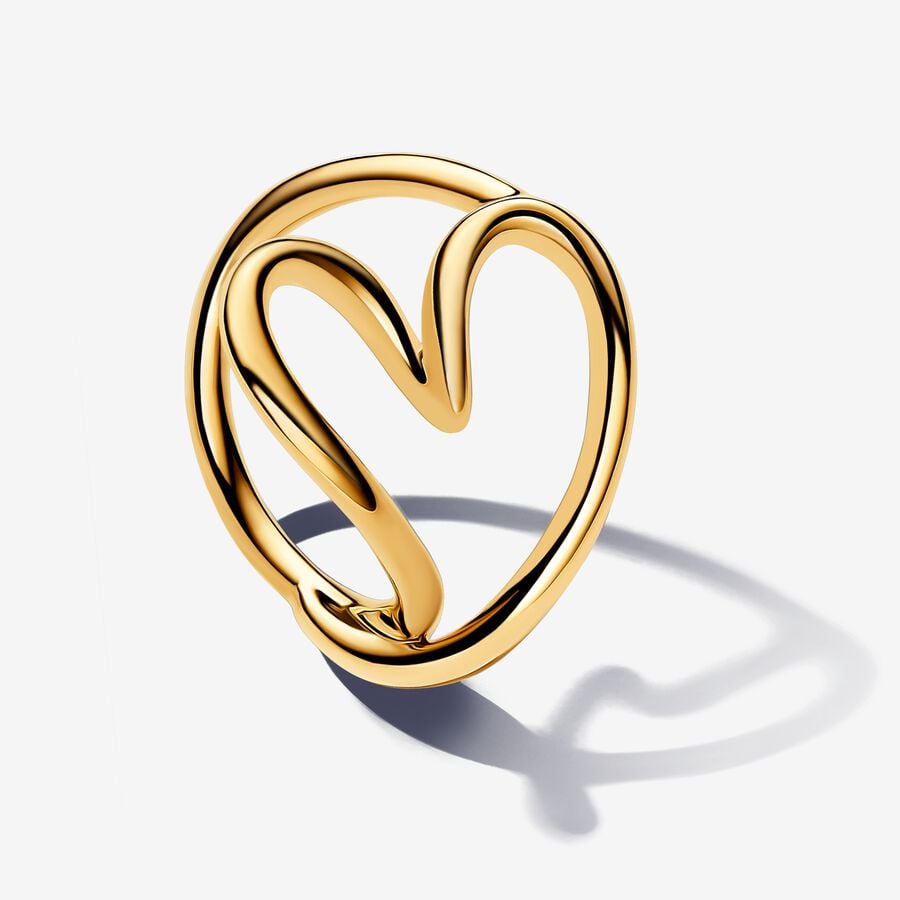 Pandora Essence Organically Shaped Heart Ring