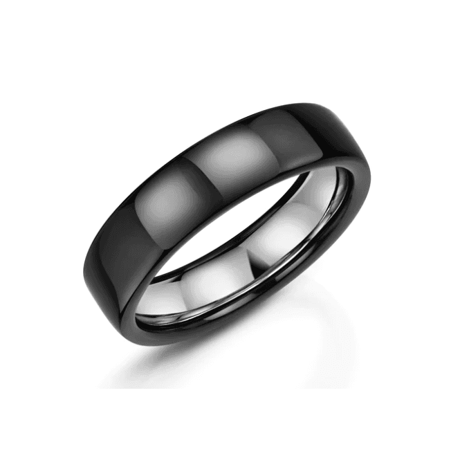 Zedd Zirconium 6mm Polished Finished Wedding Ring