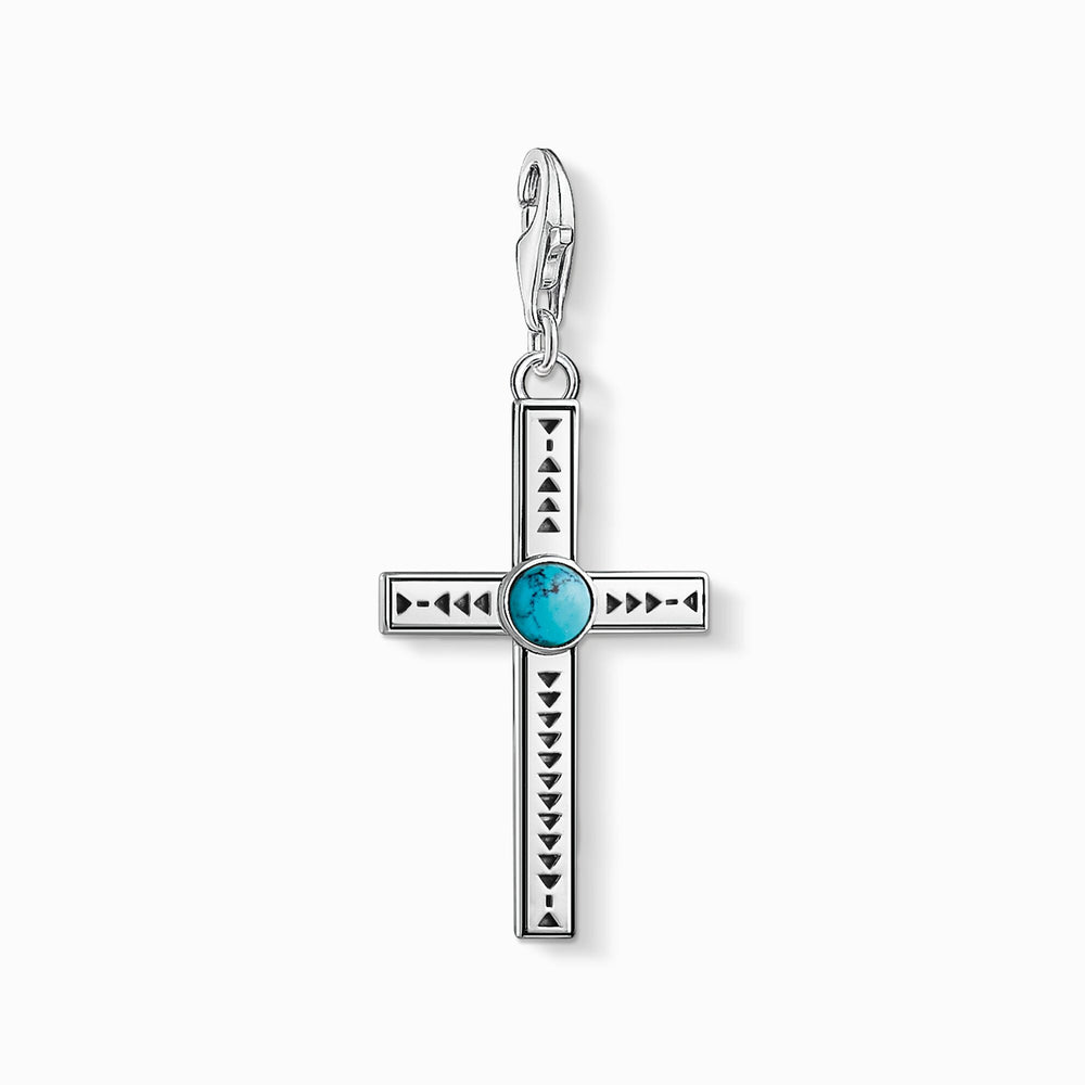 Thomas Sabo Ethnic Cross Turquoise Pendant Charm