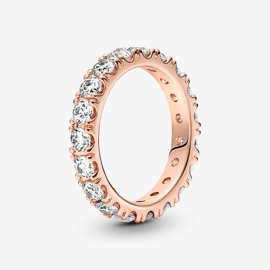 Pandora Sparkling Row Eternity Ring-Rose